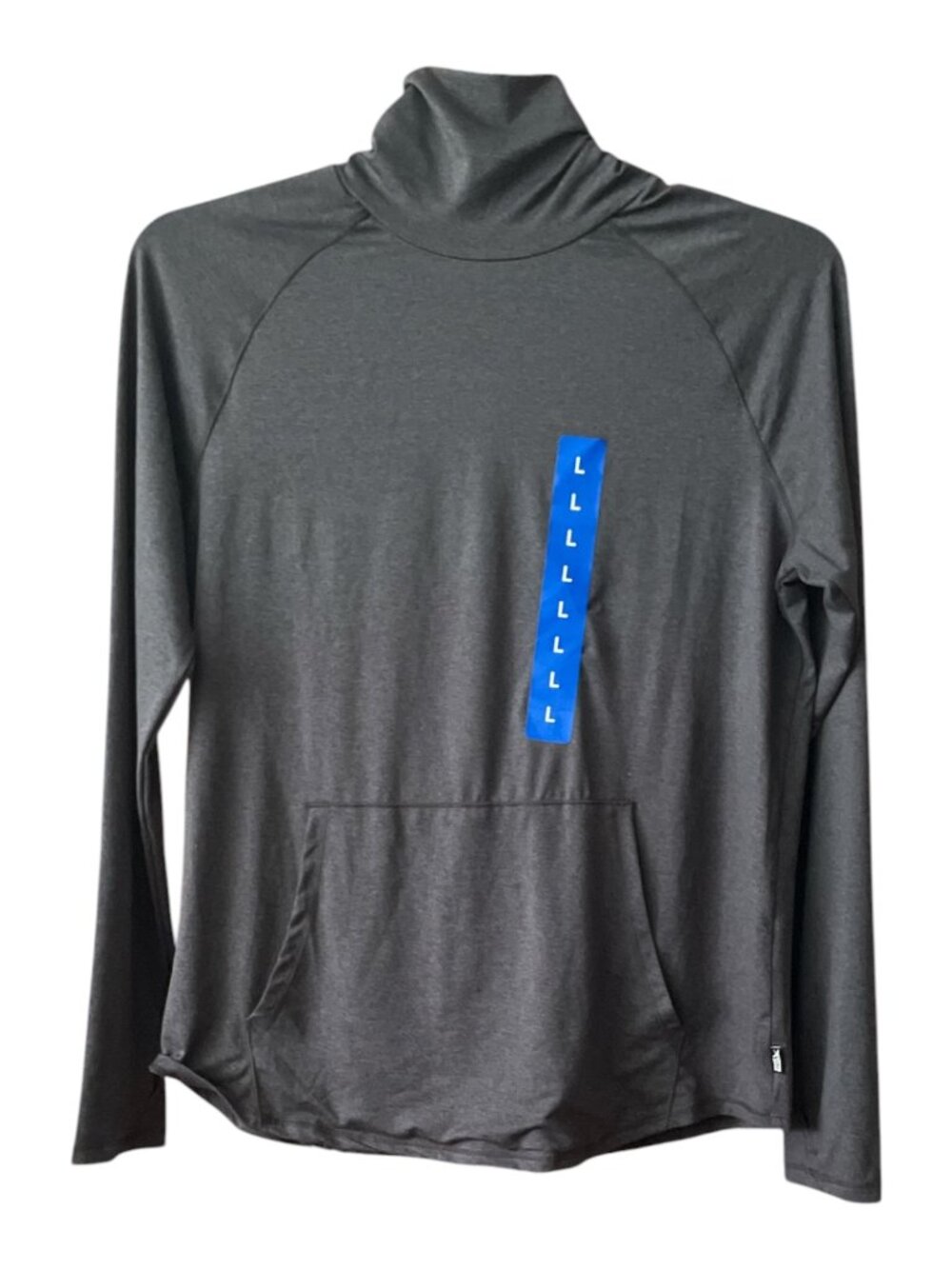 Women's Active Funnel Neck Top, Eddie Bauer, L, Charcoal, NWT